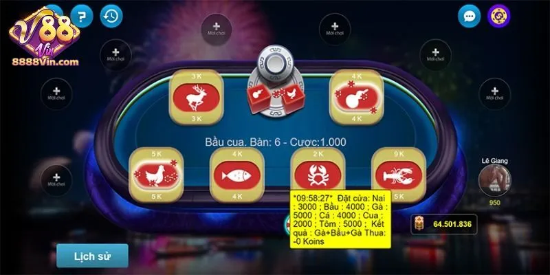 Quy trình lắc xúc xắc trong game